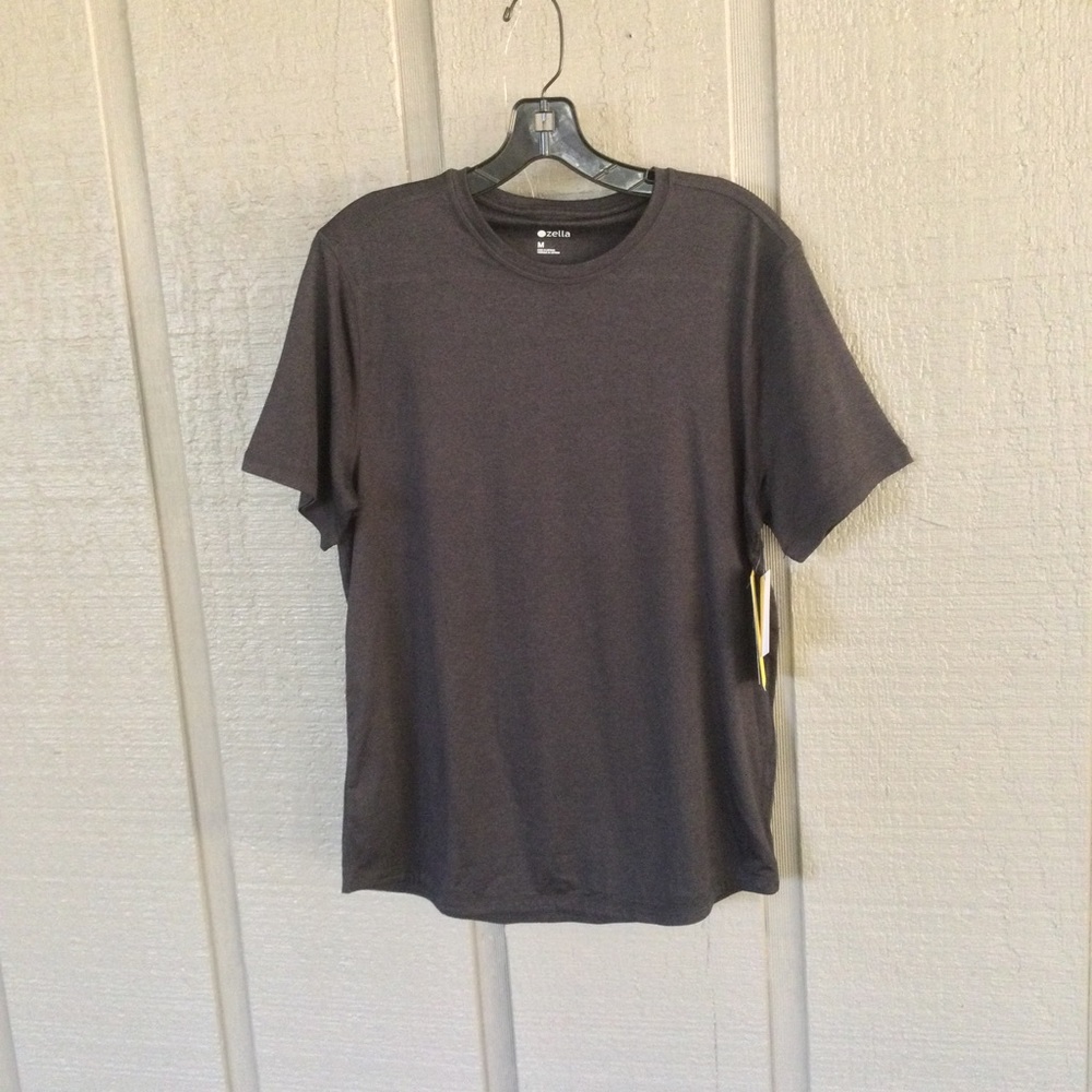 Zella Men Gym Training T Shirt Size M Athleisure Short Sleeve Color Black Shade
